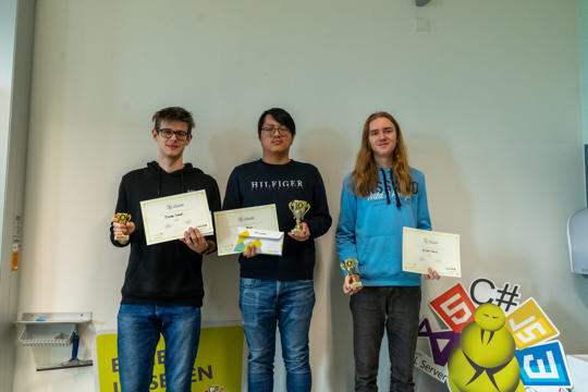 Die Sieger der diesjährigen Programmier-Challenge an der HTL Grieskirchen